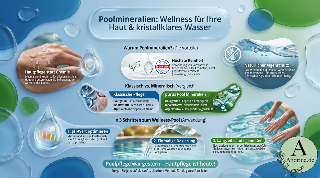 Pool Mineralien: Sanfte Pflege für klares Wasser