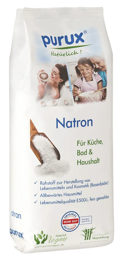 Purux Natron 6kg Natriumhydrogencarbonat Natriumbicarbonat Lebensmittelqualität Backsoda Basenbad