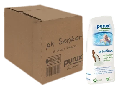 pH Senker 6x 1 kg GRANULAT,  pH minus E514 Lebensmittelqualität